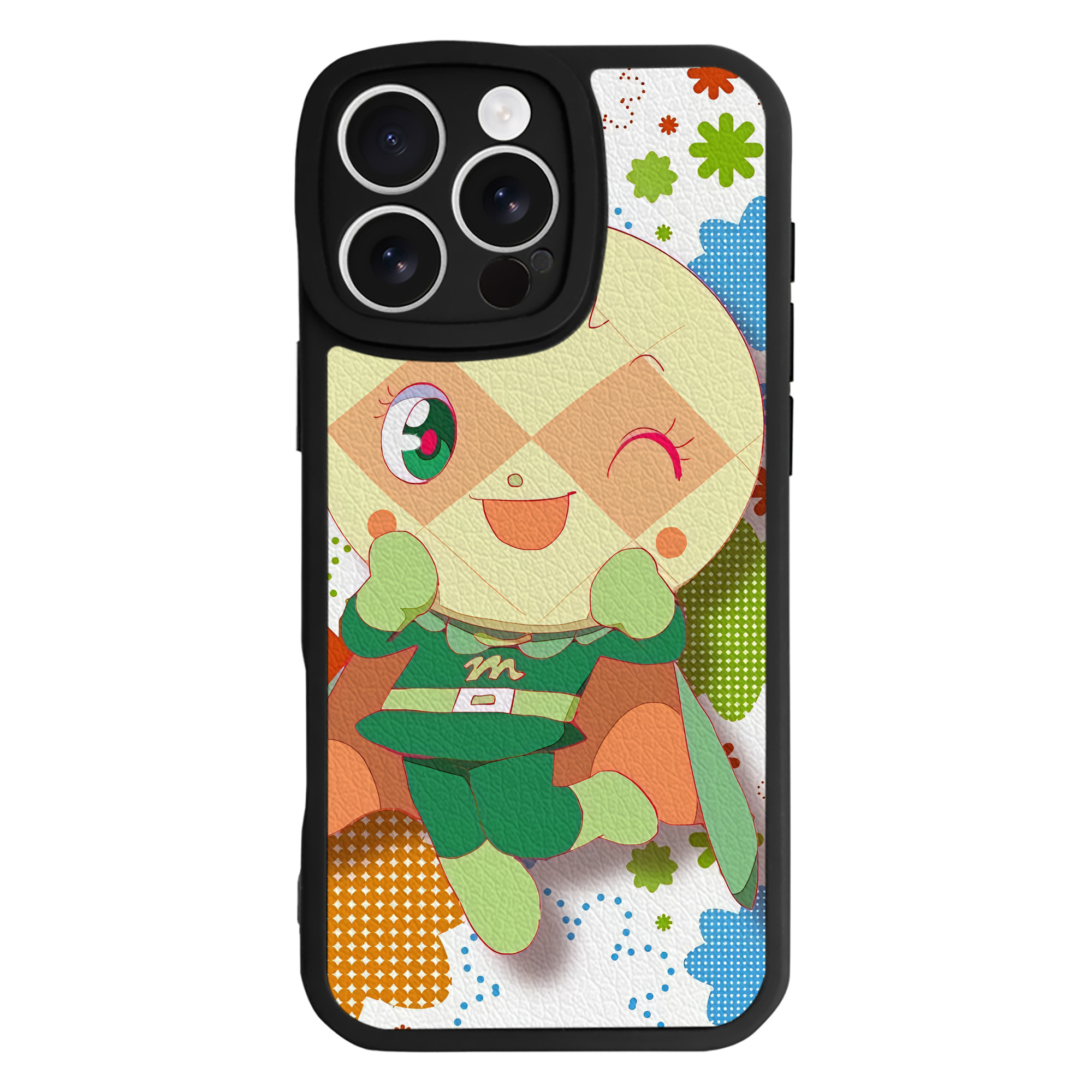 （画像用） アンパンマン Anpanman 【iPhone 16シリーズ対応】シリコンスマホケース（レザー調） 材質：シリコン